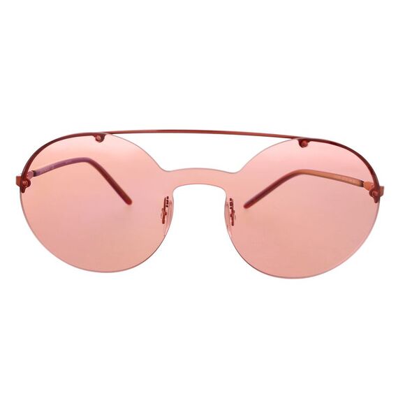Emporio Armani 0EA2088 329784 Shiny Pink  Irregular Rimless Aviator Sunglasses - Picture 2 of 5